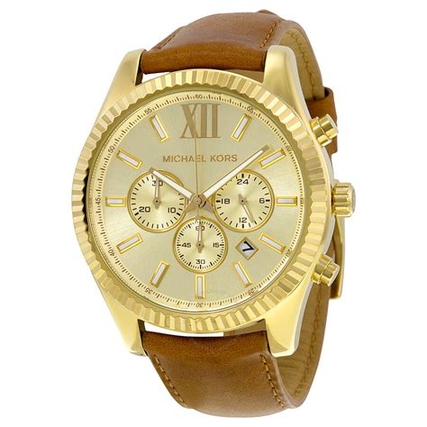 michael kors leather watches men.